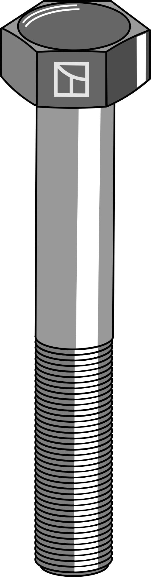 Hexagon bolt M20x2,5x90 without nut