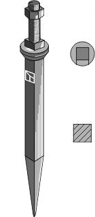 Harrow teeth from boron steel with square neck