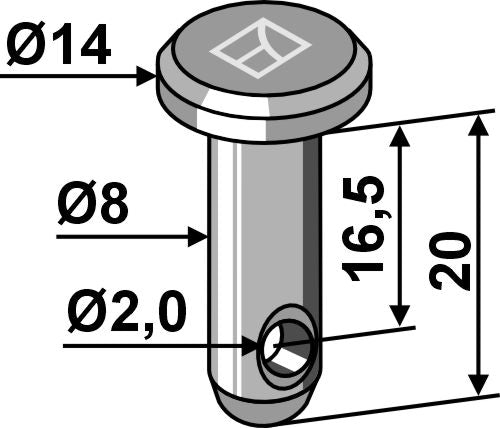 Cotter bolt Ø8x20