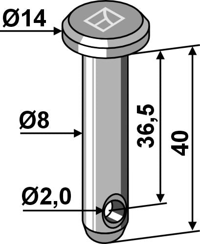Cotter bolt Ø8x40