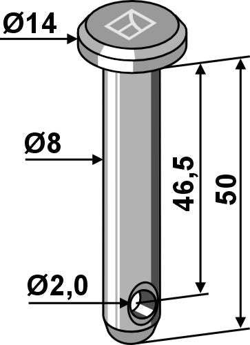 Cotter bolt Ø8x50