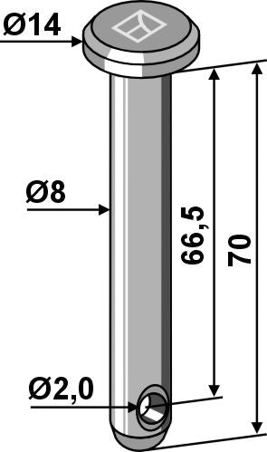 Cotter bolt Ø8x70