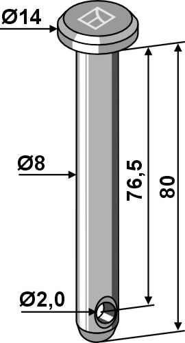 Cotter bolt Ø8x80