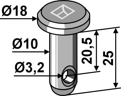 Cotter bolt Ø10x25