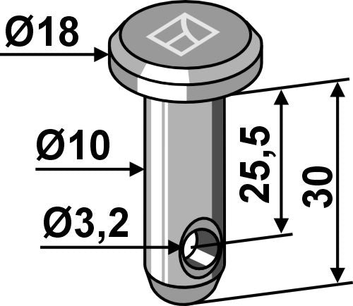 Cotter bolt Ø10x30