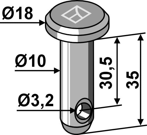 Cotter bolt Ø10x35