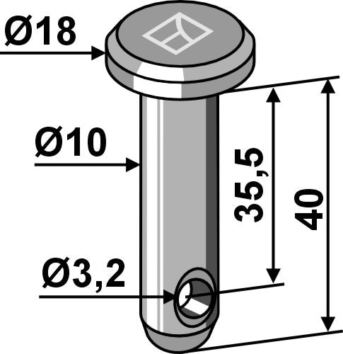 Cotter bolt Ø10x40
