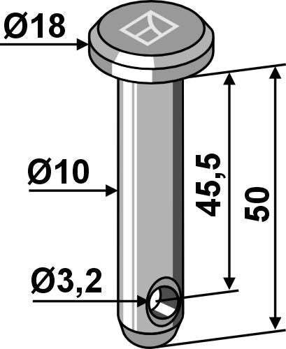Cotter bolt Ø10x50