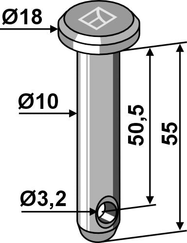 Cotter bolt Ø10x55