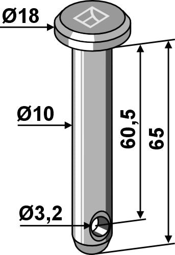 Cotter bolt Ø10x65