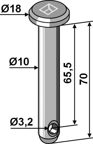 Cotter bolt Ø10x70
