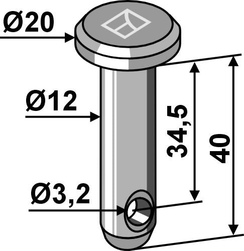 Cotter bolt  Ø12x40