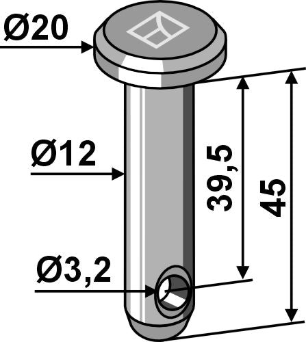 Cotter bolt  Ø12x45