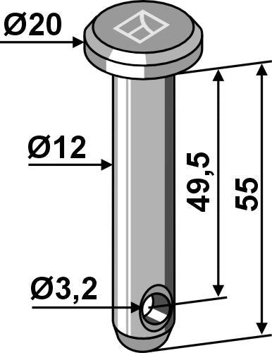 Cotter bolt  Ø12x55