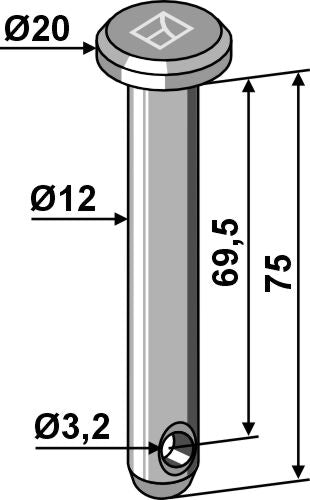 Cotter bolt  Ø12x75