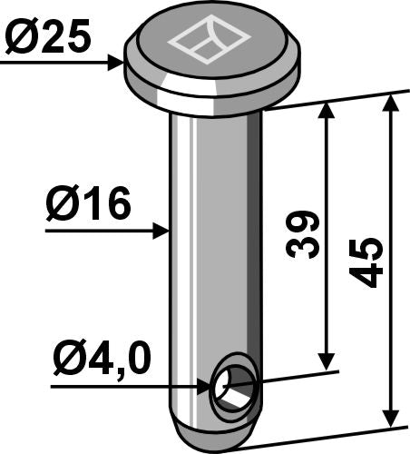 Cotter bolt Ø16x45