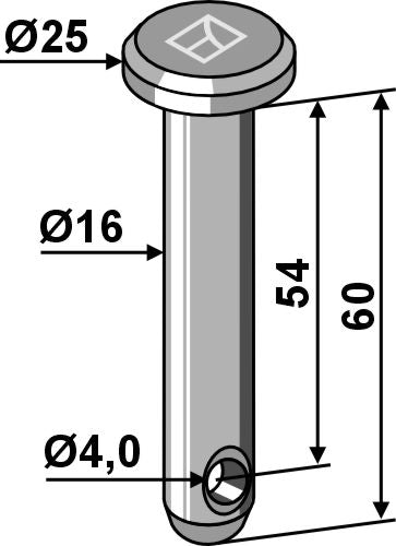 Cotter bolt Ø16x60
