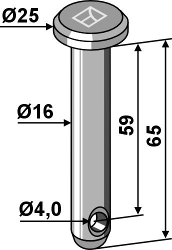 Cotter bolt Ø16x65
