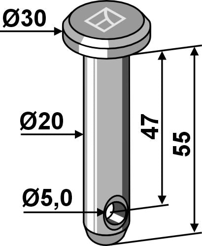 Cotter bolt Ø20x55