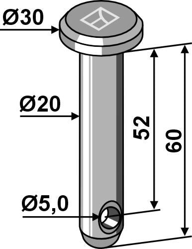 Cotter bolt Ø20x60