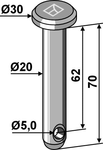 Cotter bolt Ø20x70