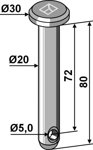 Cotter bolt Ø20x80
