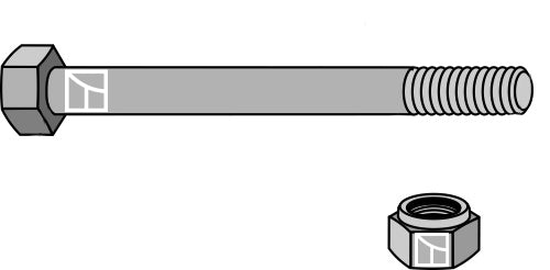 Bolt M16 x 2 - 8.8