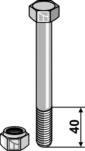 Bolt with self-locking nut