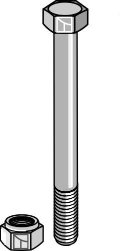 Bolt with self-locking nut