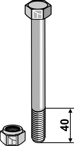 Bolt with self-locking nut