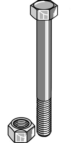 Bolt with self-locking nut