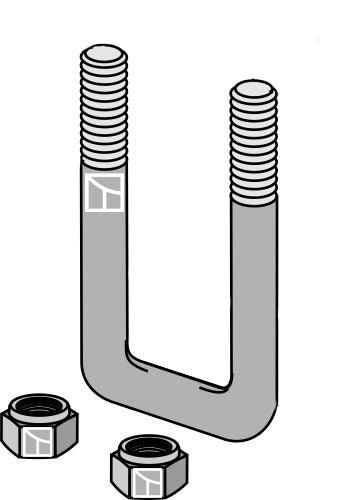 Stirrup bolt - M16 x 2