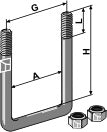 Stirrup bolt - M14 x 2