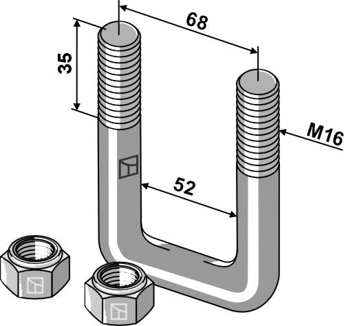 Stirrup bolt M16