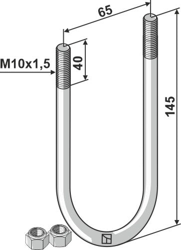 Stirrup bolt - M10x1,5