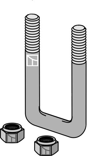 Stirrup bolt - M16 x 2