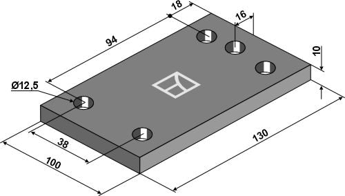 Plate 130x10x100