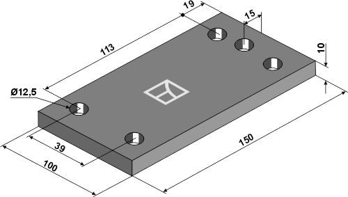 Plate 150x10x100