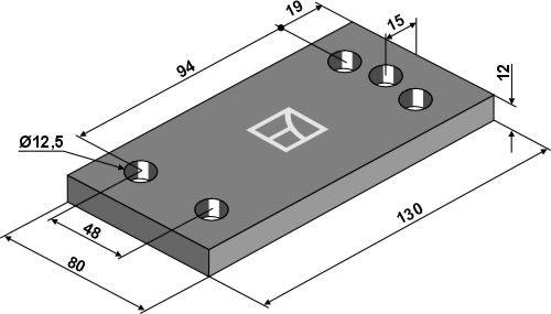 Plate 130x12x80