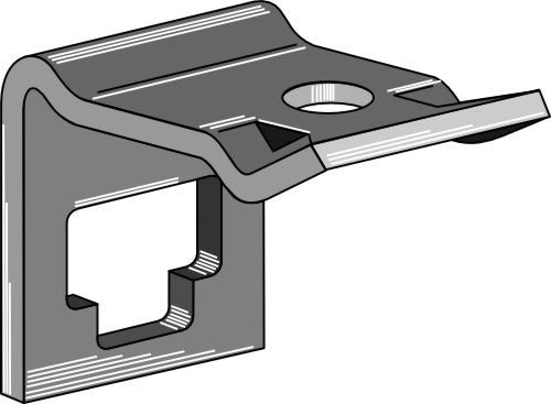 Clamp for double coil springs 25x25