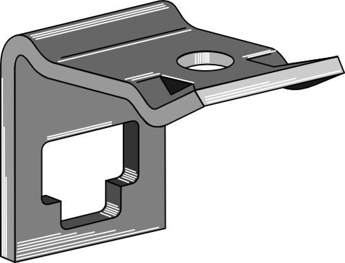 Clamp for double coil springs 25x25