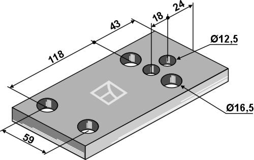 Plate 185x12x100