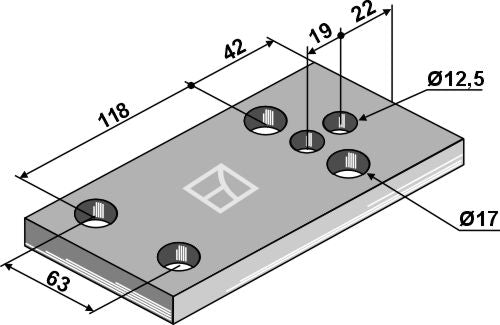 Plate 185x12x100