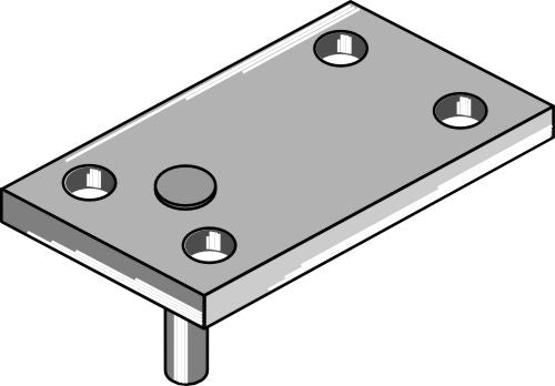 Ledger plate with pin