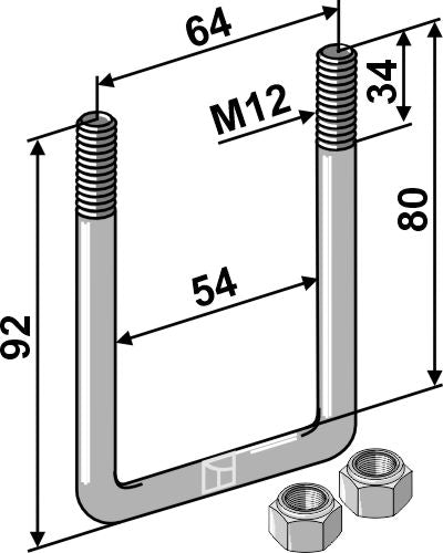 Stirrup bolt - M12x1,75