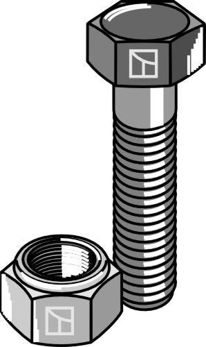 Hexagon bolt M10x1,5x40 with self-locking nut