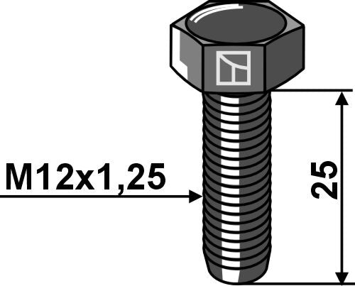 Hexagon bolt M12x1,25x25