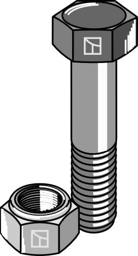 Hexagon bolt M12x1,25x40 with self-locking nut