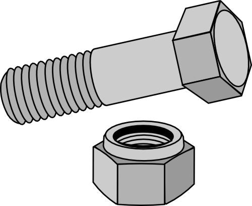 Hexagon bolt M12x1,25X45 with self-locking nut