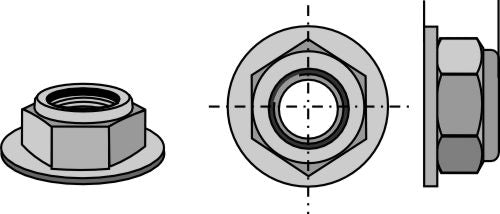 self-locking collar nut - pressed - M12x1,25 - 8.8